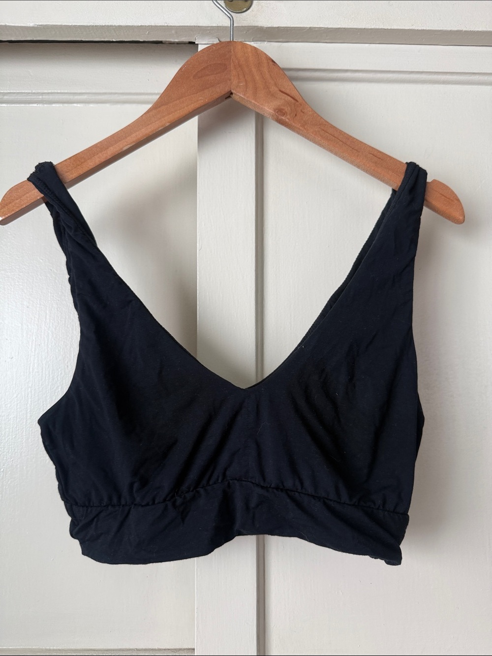 Commando Black V-Neck Micro Modal Bralette